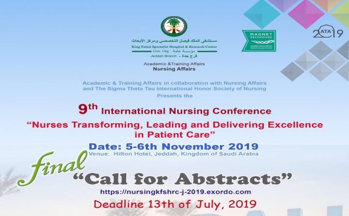 9th International Nursing Conference  “ Nurses Transforming , Leading and Delivering Excellence in Patient Care &a