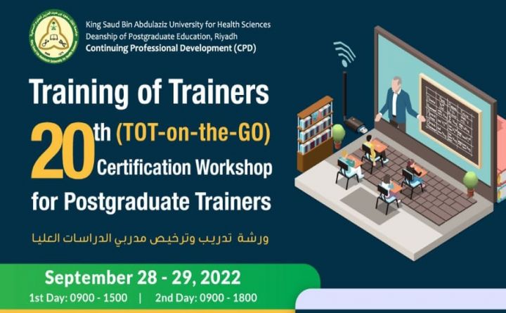 Training of Trainers 20th(TOT-on-the-GO) Certification Workshop for Postgraduate Trainers