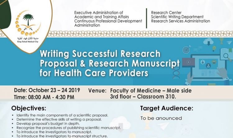 Writing Successful Research Proposal & Research Manuscript for Health Care Providers