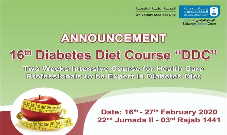 16th Diabetes Diet Course “ DDC “